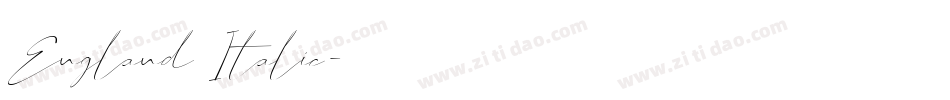 England Italic字体转换